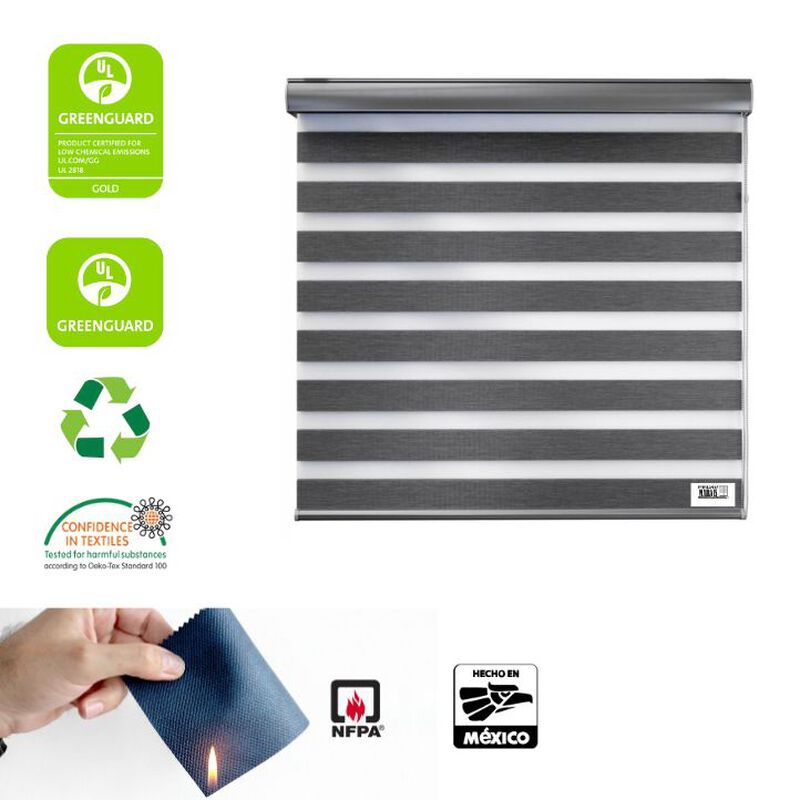 Persiana Marais Enrollable Oxford Duo Woodline image number null