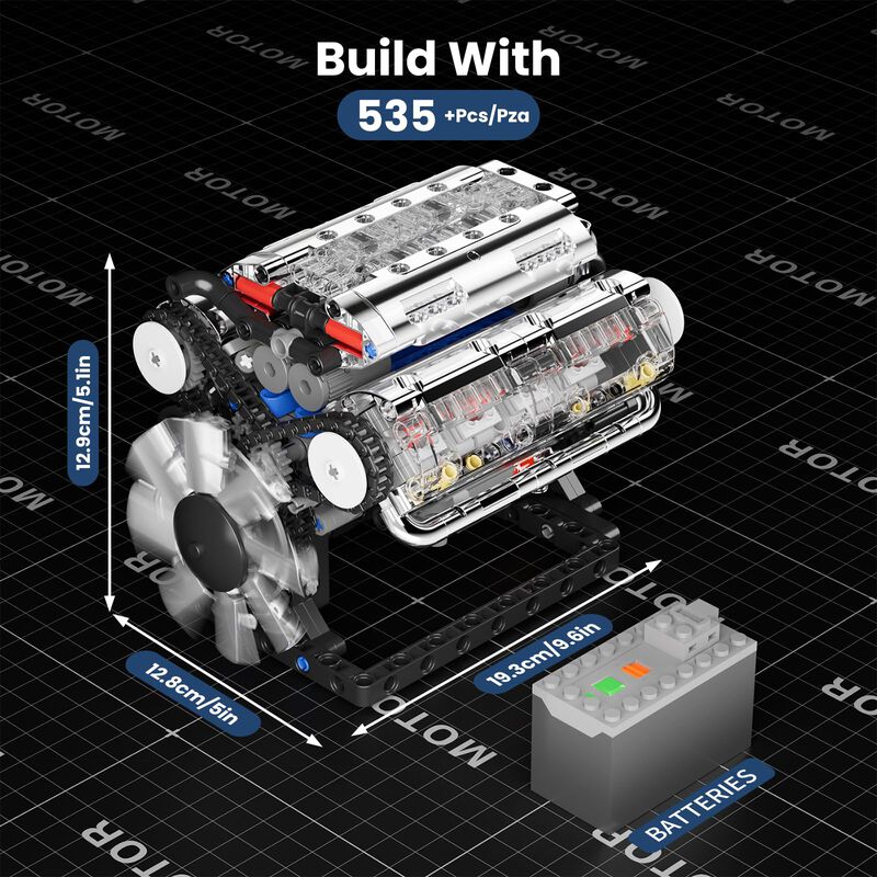 Kit De Motor Modelo Mould King 10088 V8 Con 535... image number null