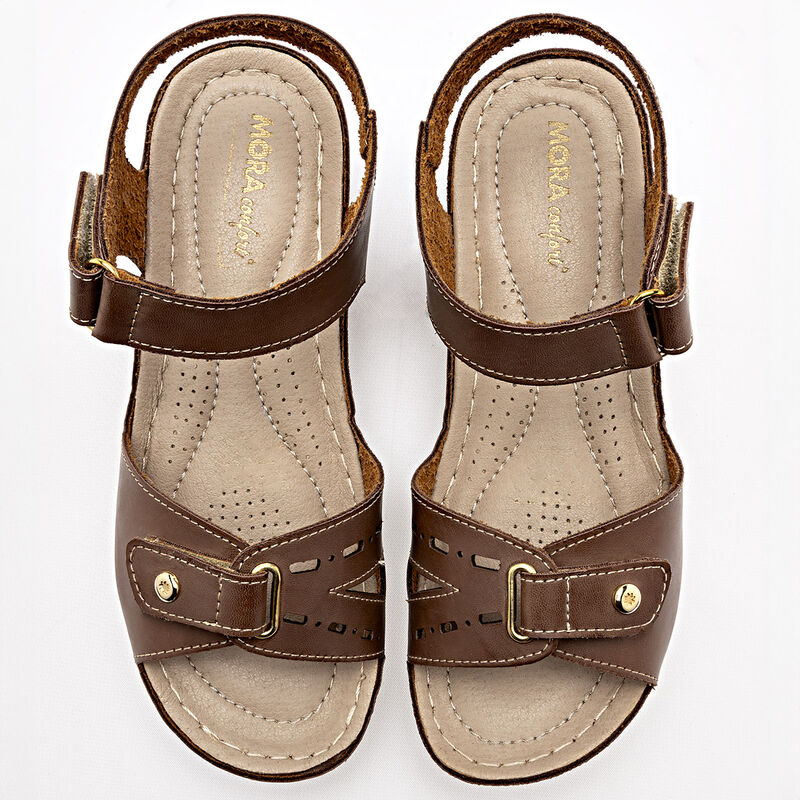 Mora Confort Sandalia para mujer caf&eacute; image number null