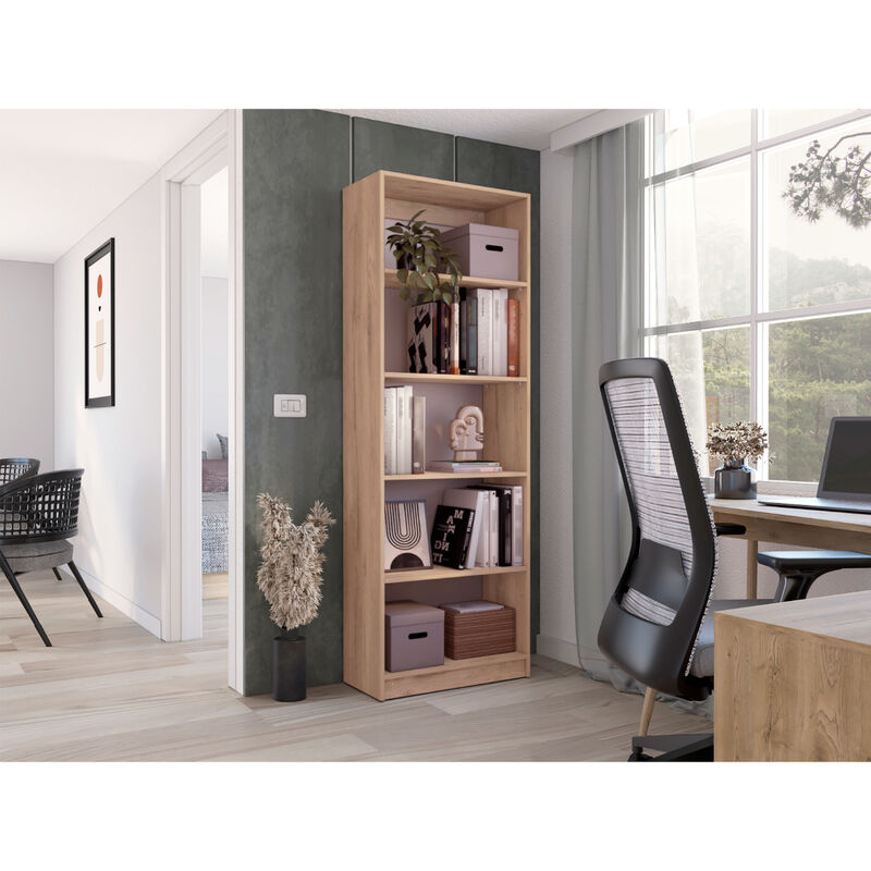 Librero Home, Macadamia y Blanco, con Cinco Ent... image number null