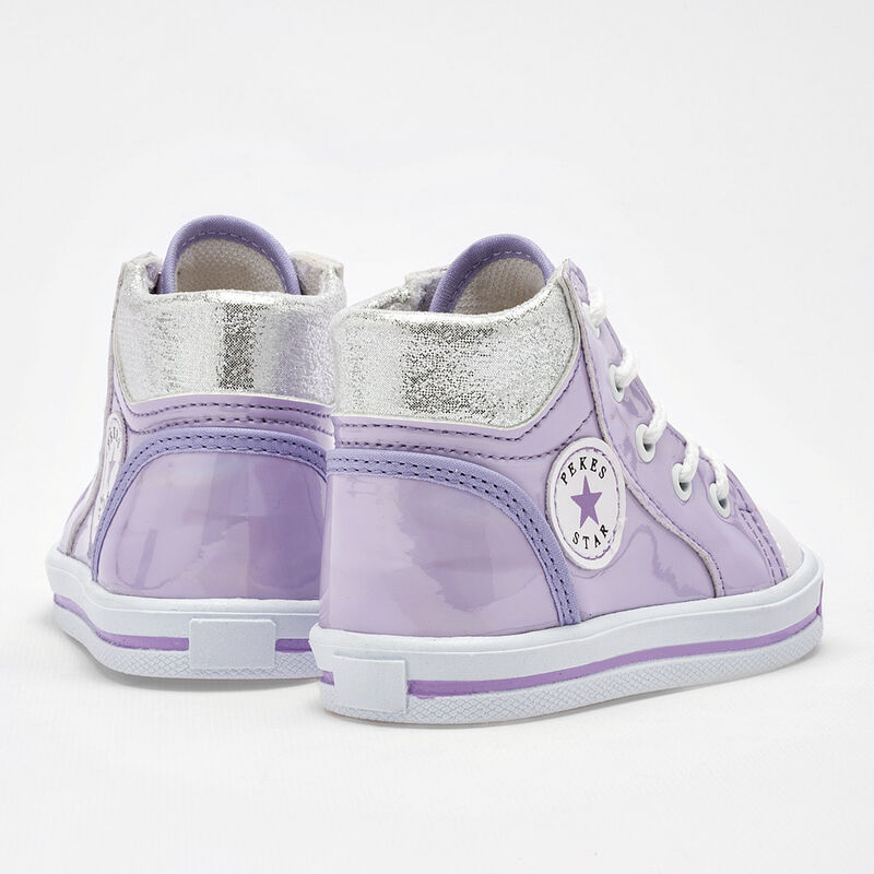 Chaparrin Tenis para bebé niña lila plata image number null