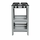 Parrilla Piso Gas Lp 4 Quemadores Porcelanizada Gris Fraga
