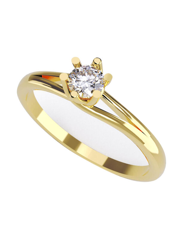 Anillo de Compromiso en Oro Amarillo 14K con Ci... image number null