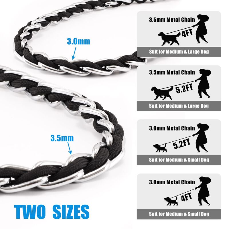 Correa Para Perros S-etovus, Cadena De Metal A ... image number null