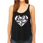 Tank Top Holgado Premium Word Art Para Mujer - Coraz&oacute;n de Gato- Negro