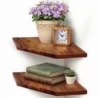 Estante flotante Demigo, pack de 2, 29 x 42 cm, madera de acacia