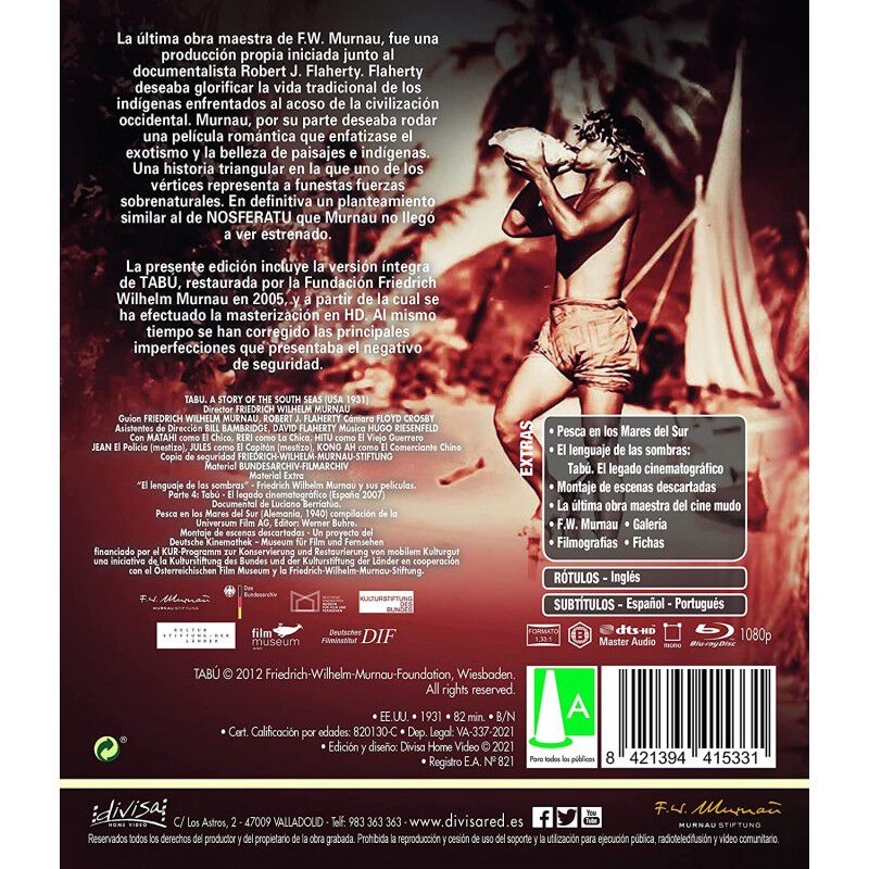 Tab&uacute; - BD [Blu-ray] image number null