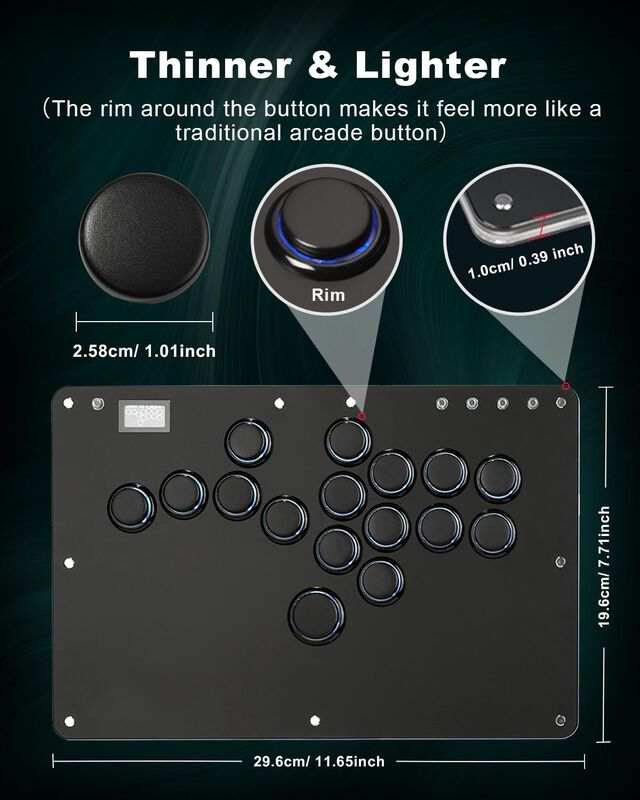 Controlador Arcade Stick Haute42 R16 Sin Palanc... image number null