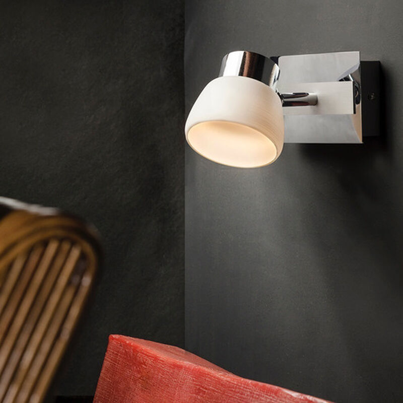 Lampara Sobreponer Muro Cromado 5w Luz Suave C&aacute;... image number null