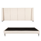 Cabecera King Size Dicasa Milan Con Base Cama Slim Crema