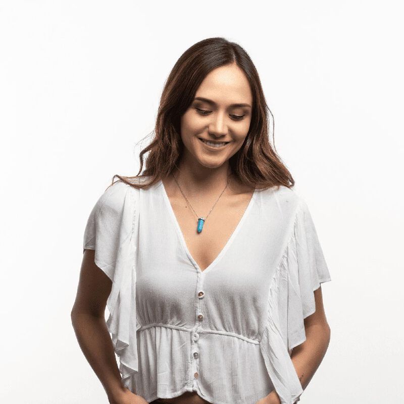 Collar Mujer Dije Cuarzo Piedra Natural Joyer&iacute;a... image number null