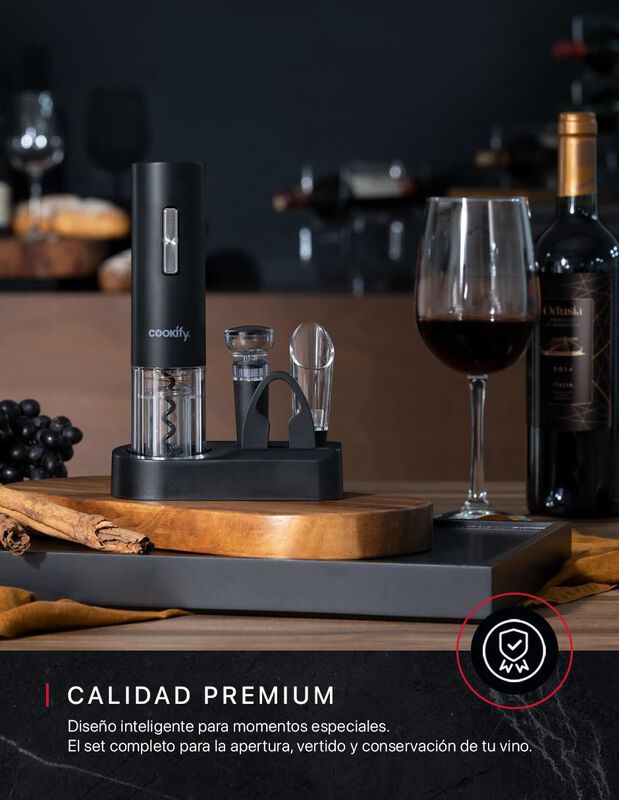 Sacacorchos eléctrico Cookify de acero inoxidab... image number null