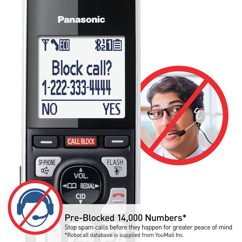 Tel&eacute;fono Inal&aacute;mbrico Panasonic Kx-tgf973b Con B... image number null