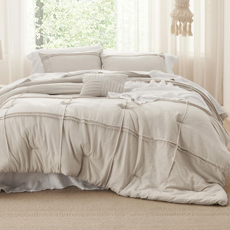 Juego De Edred&oacute;n Bedsure Beige Queen Con 4 Piez... image number null