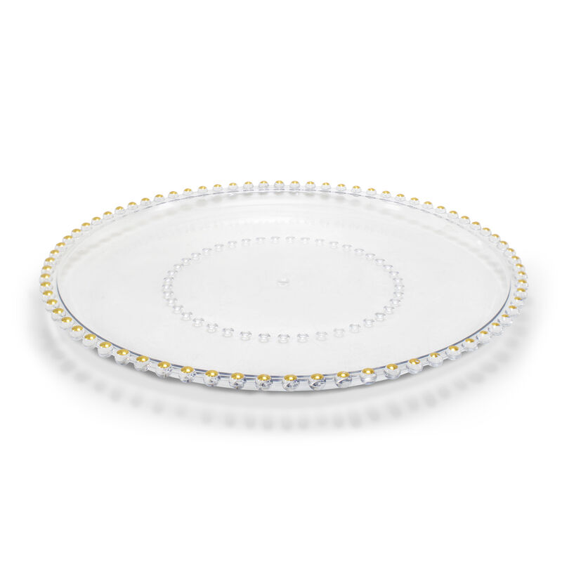 Plato Decorativo Redondo Transparente Con Borde... image number null