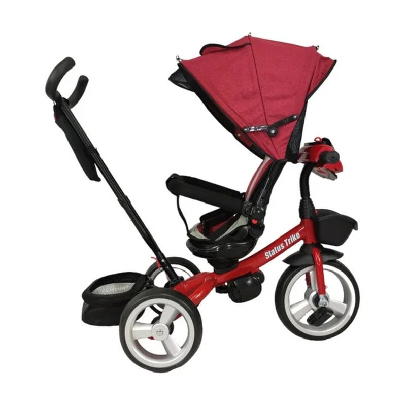 Triciclo Para Ni&ntilde;os Rojo 7en1 Con Asiento Girat... image number null