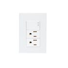 10 Pack Placa de 3 Módulos 1 Apagador y 2 contactos color blanco  iGoto