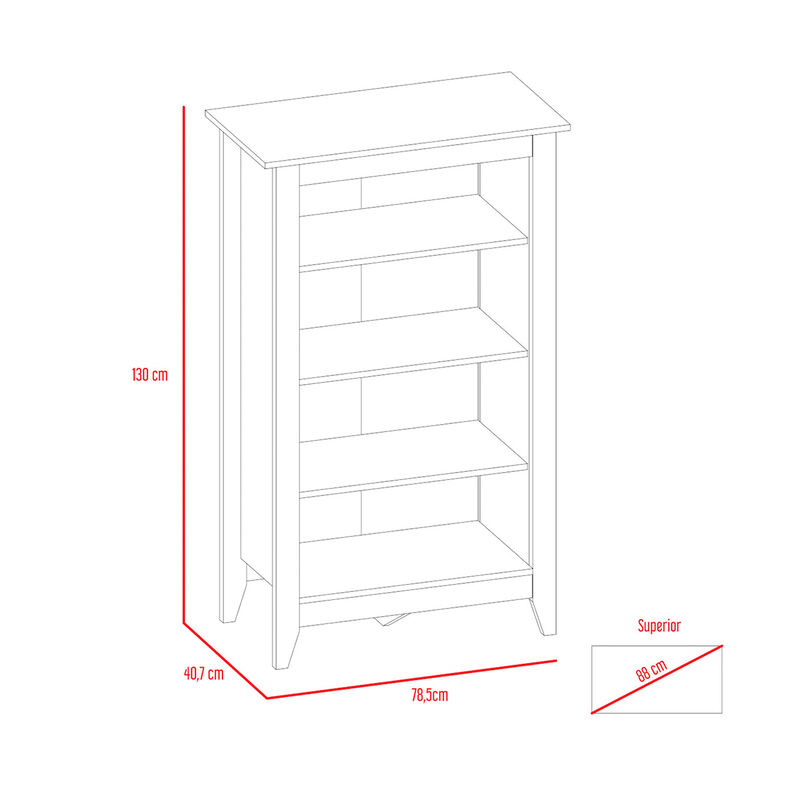 Librero Bajo Essential Armable 4 Espacios Color... image number null