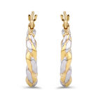Arracadas De Oro Amarillo Y Blanco 14k (18.7 Mm Aprox)