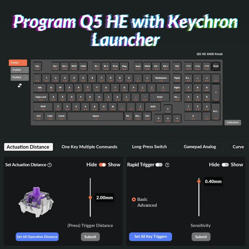 Teclado Keychron Q5 He Inal&aacute;mbrico Rgb Negro De... image number null