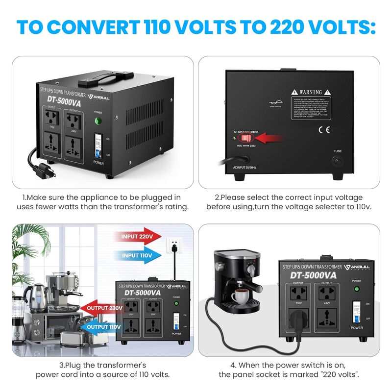 Convertidor De Voltaje Anbull 5000w Transformad... image number null