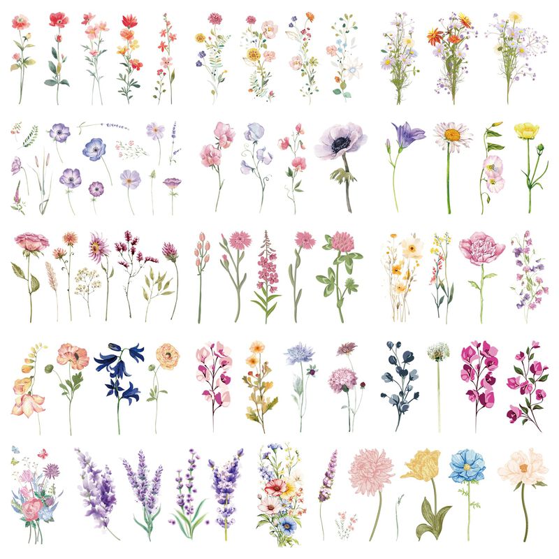 Tatuajes Temporales Epuxiael 79 Uds Florales Re... image number null