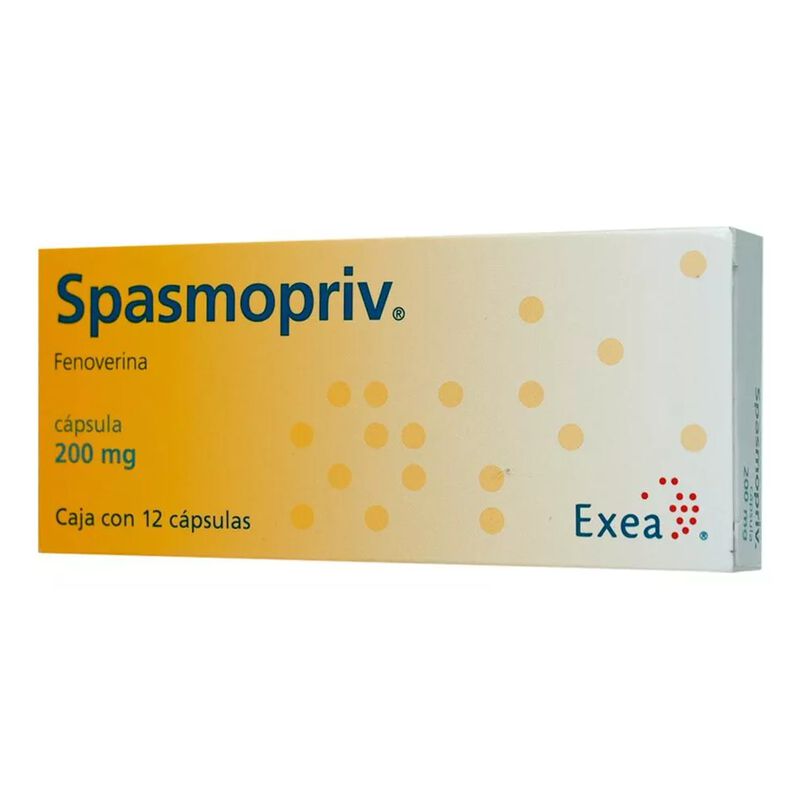Spasmopriv C&aacute;psulas 200 Mg, 12 C&aacute;psulas image number null