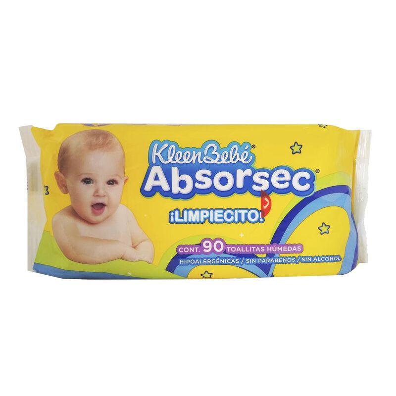 Kleenbeb&eacute; Toallitas Absorsec Con 90 Pzs image number null