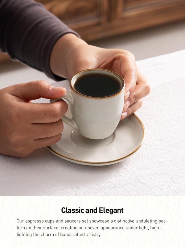 Juego De 4 Tazas De Espresso Blancas Famiware 1... image number null