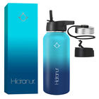 Termo de Acero Inoxidable con 3 tapas 18 Oz Azul Hidranur