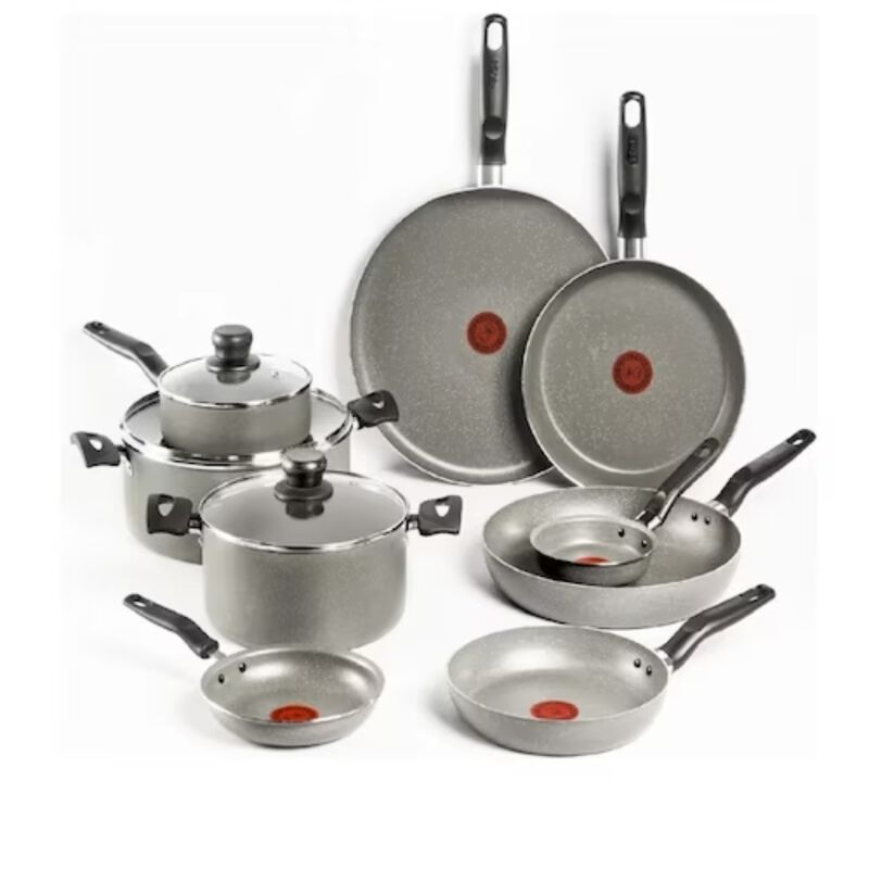 Combo Bateria T-Fal 12 Piezas Antiadherente Gri... image number null