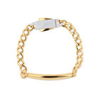 Esclava De Oro Amarillo De 14K Con Zirconias (14 Cm)