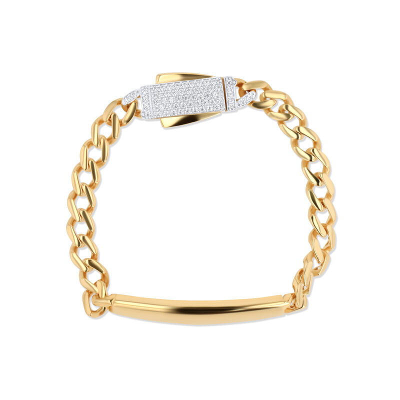 Esclava De Oro Amarillo De 14K Con Zirconias (1... image number null