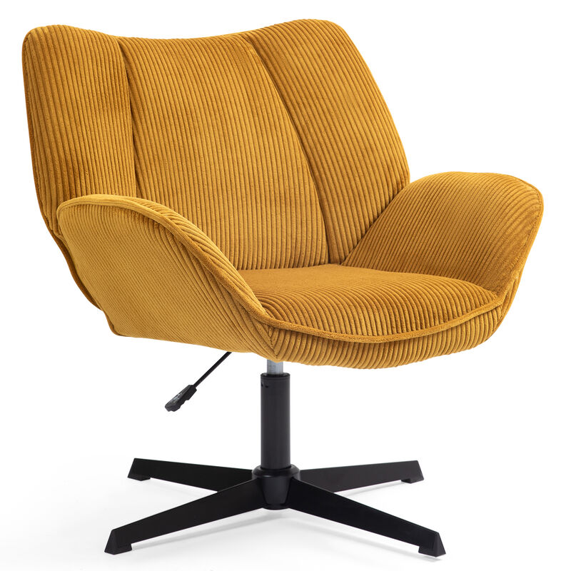 Silla Giratoria Ajustable Con Brazos, Tela Pana... image number null