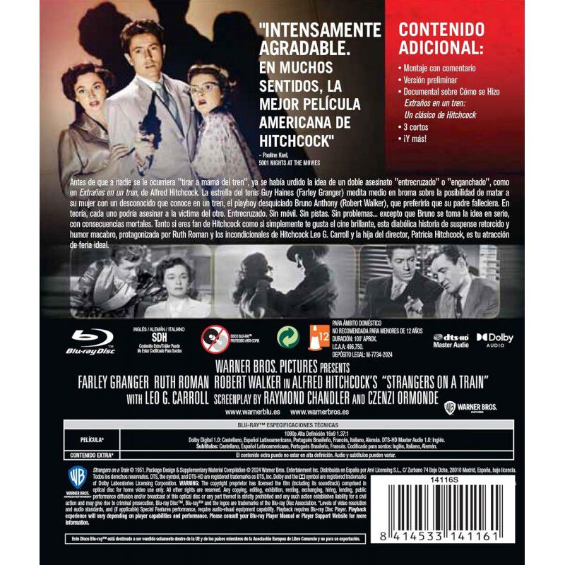 Extra&ntilde;os En Un Tren [Blu-ray] (1951) Strangers ... image number null