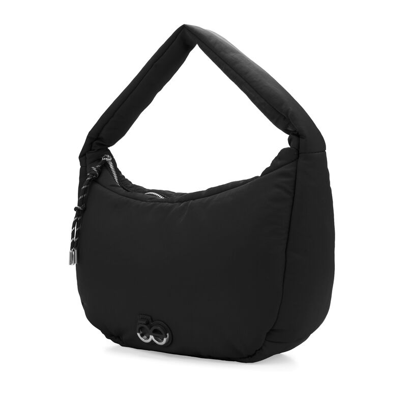 Bolsa Hobo Grande Look Puffy Color Negro image number null