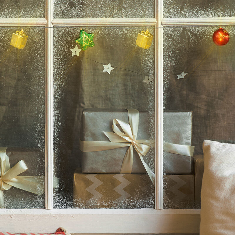 Luces LED 20 Figuras Navide&ntilde;as Luz Calida Cable... image number null