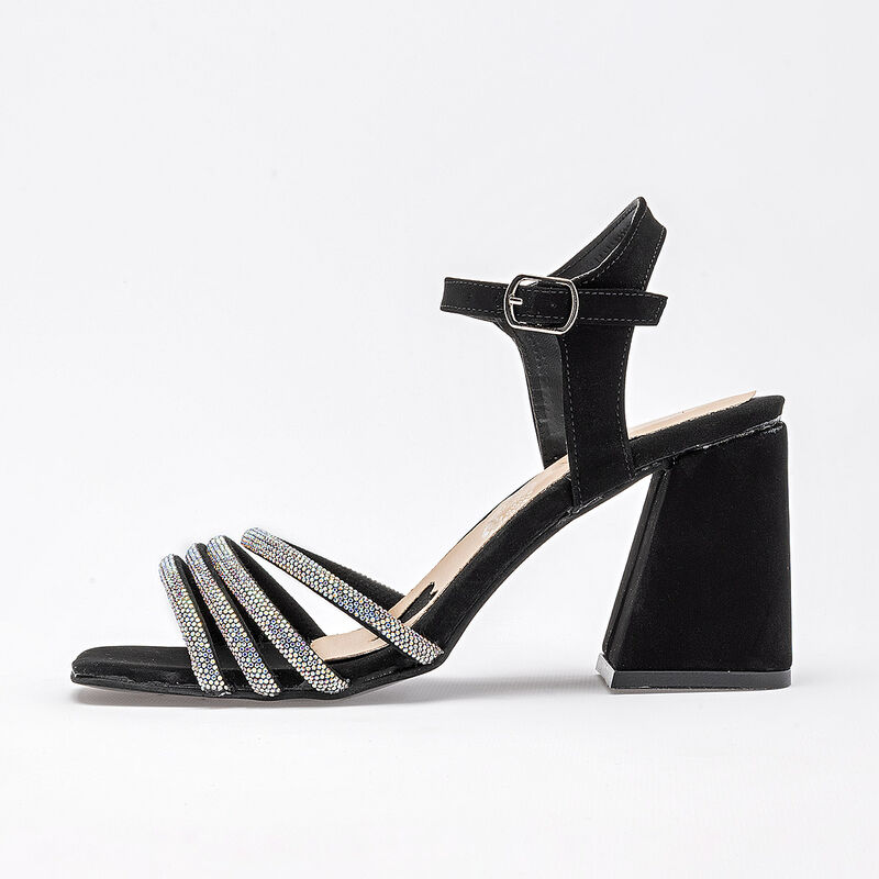 D'Monas zapatilla abierta para mujer negro plat... image number null
