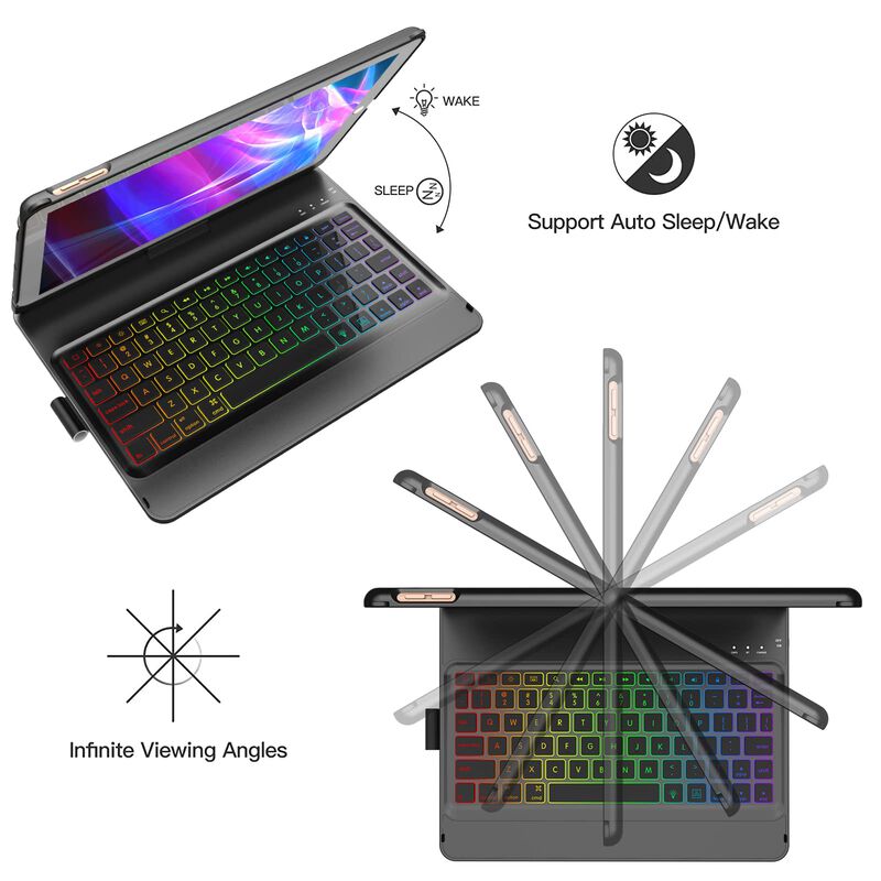 Funda Con Teclado Ggh Para Ipad De 10.2" 9&ordf;/8&ordf;/... image number null