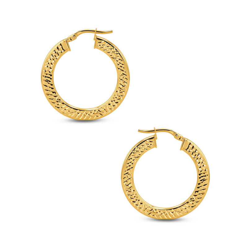 Arracadas Oro 10k Diamantado 20mm | Brillo Dora... image number null