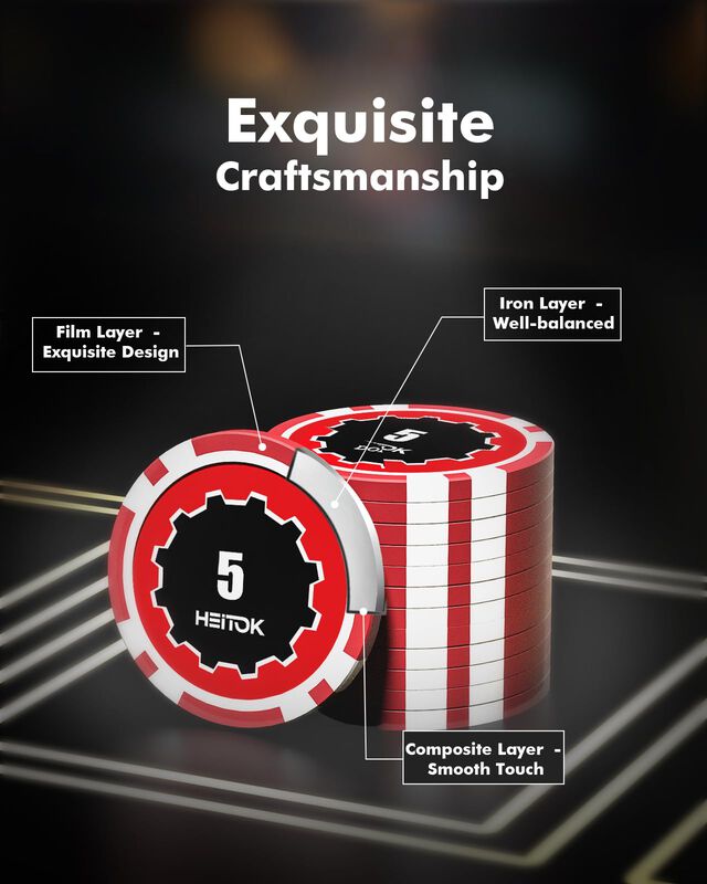 Set De P&oacute;ker Heitok Casino 500 Fichas De 11,5 G... image number null