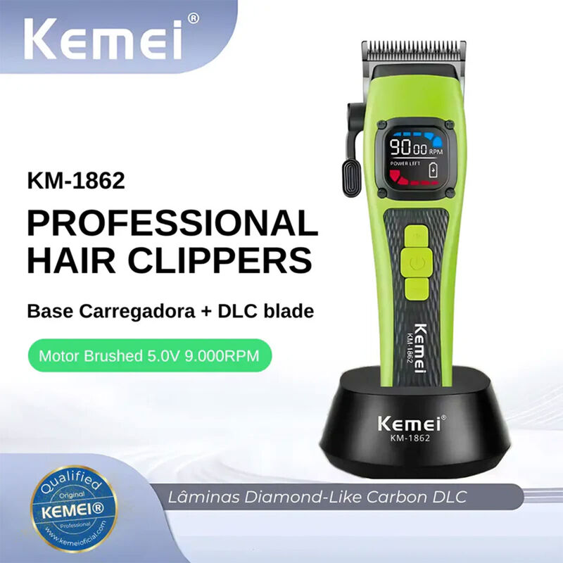 M&aacute;quina Cortapelo Kemei Km-1862 Verde Lima 9000... image number null