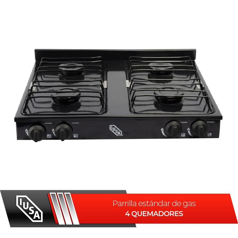 Parrilla A Gas 4 Quemadores Caper Negra image number null