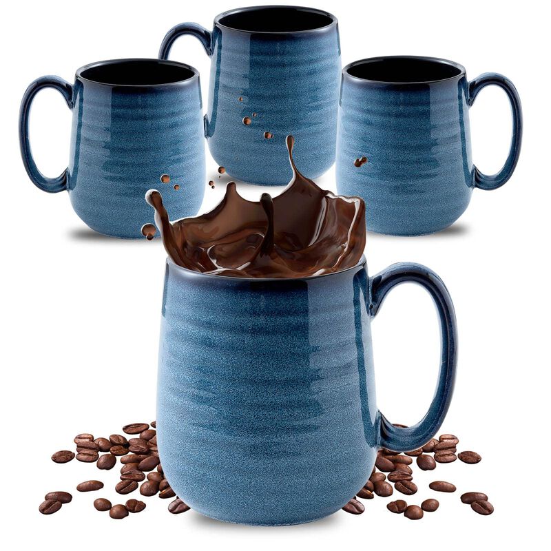 Juego De 4 Tazas De Caf&eacute; Hasense, 425 ml, Esmal... image number null