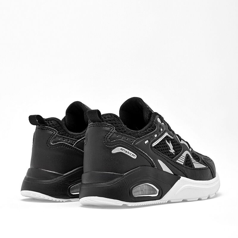 American Fire tenis para ni&ntilde;a negro plata cod 1... image number null