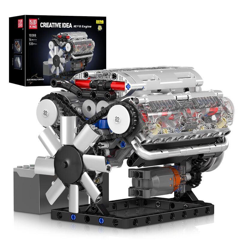 Kit De Maquetas De Motor Mould King 10088 V8 Co... image number null