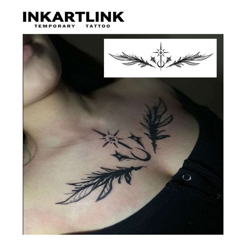 Set De Tatuajes Temporales Angel Feathers De In... image number null
