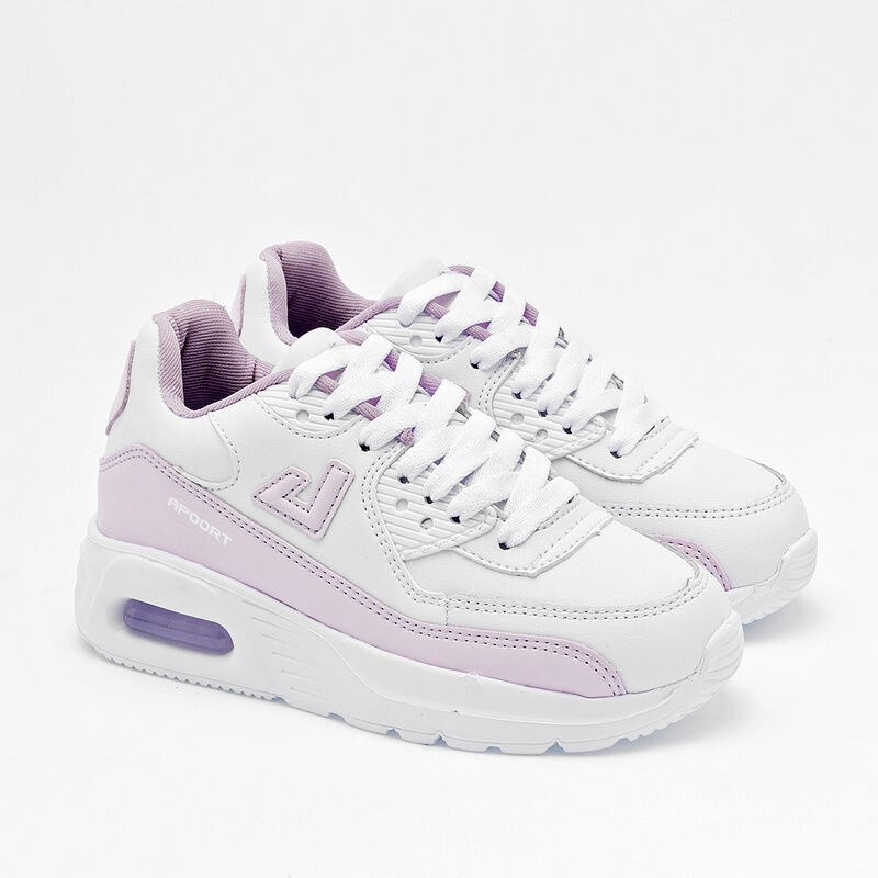 Apoort Tenis urbano para ni&ntilde;a blanco lila image number null