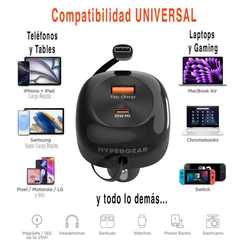 Hypergear Cargador De Auto Speedboost 30w Negro image number null