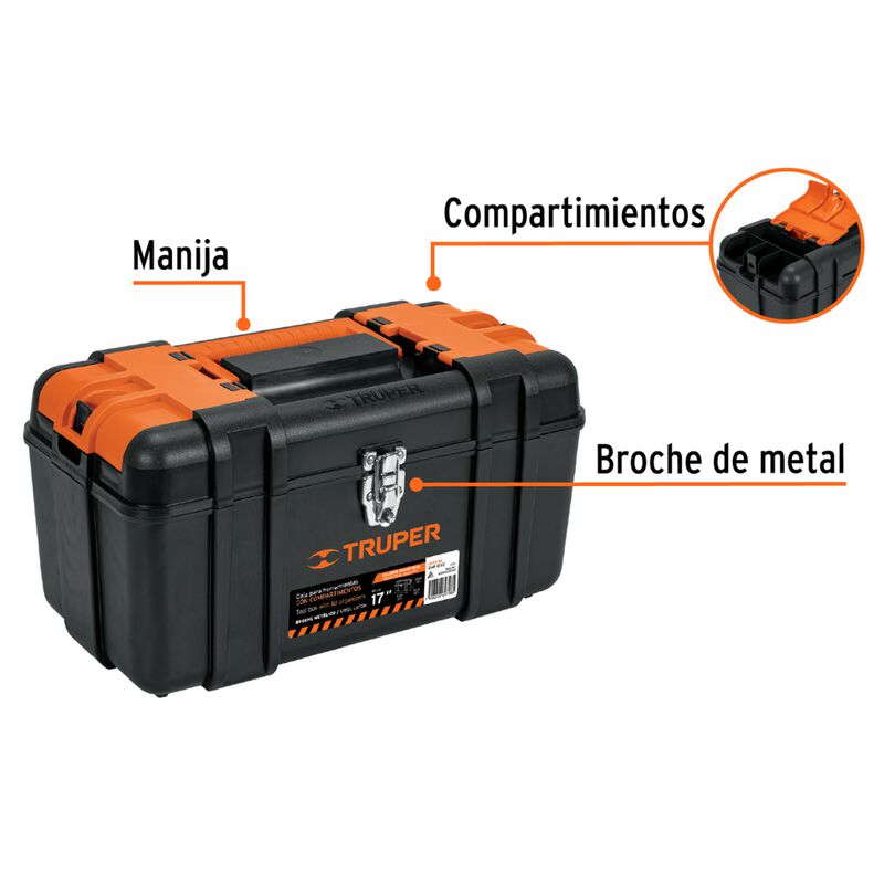 Caja Herramientas Truper 102434 17 Pul Comparti... image number null